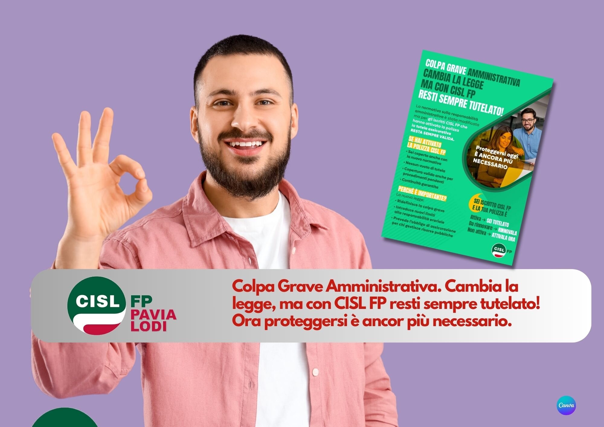 CISL FP Pavia Lodi. Colpa Grave amministrativa: cambia la legge, ma con CISL FP resti sempre tutelato