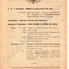 Il programma dei festeggiamenti