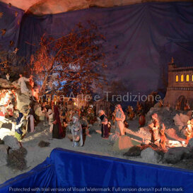 Una vista della guarnigione di soldati