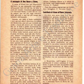 Testimonianza del rapporto tra Don Bosco e Grana