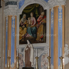 La cappella con la statua di Santa Rita