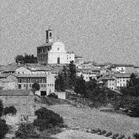 Veduta della Chiesa da Monte Pirano Veduta della Chiesa da Monte Pirano