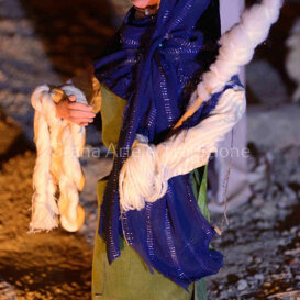 Una filatrice di lana