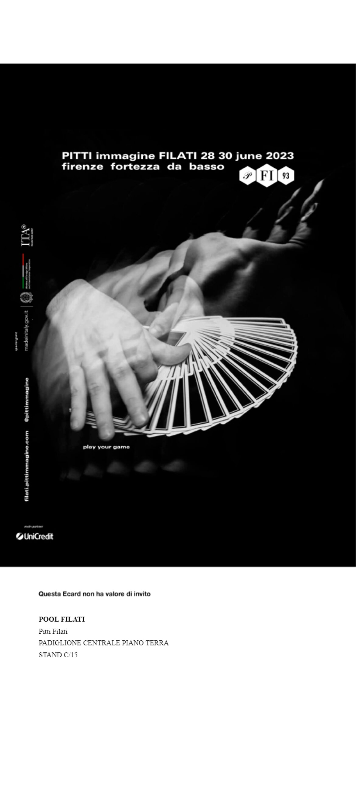 Pitti Filati 28-29-30 Giugno 2023