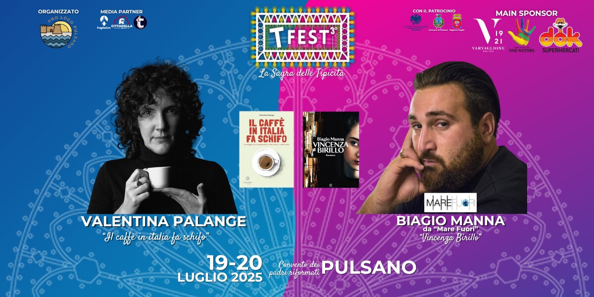 T-Book: storie e parole al T-Fest con gli autori Valentina Palange e Biagio Manna