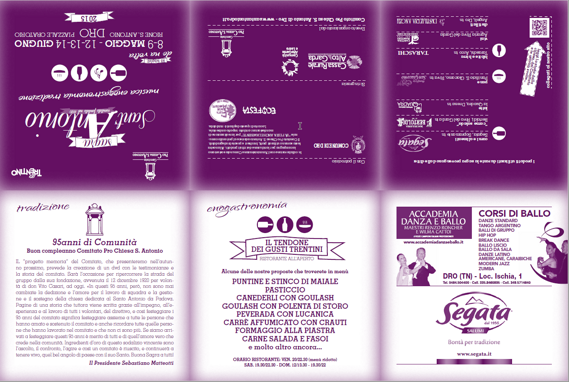 SAGRA S.ANTONIO DA PADOVA DRO 2015 PIEGHEVOLE SAGRA S.ANTONIO DA PADOVA DRO 2015 PIEGHEVOLE