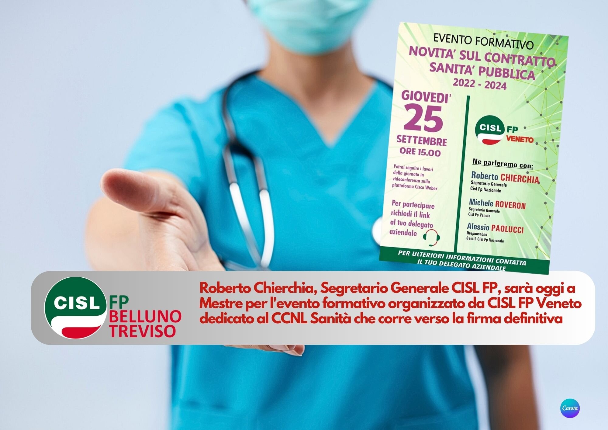 CISL FP Belluno Treviso. CCNL Sanità Pubblica verso la firma definitiva. Evento a Mestre sul contratto CISL FP Belluno Treviso. CCNL Sanità Pubblica verso la firma definitiva. Evento a Mestre sul contratto