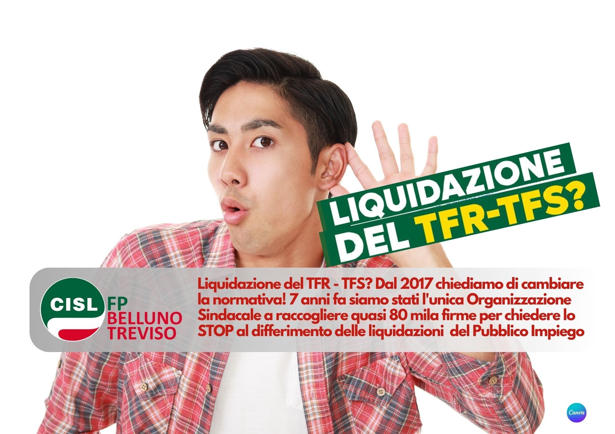 CISL FP Belluno Treviso. Liquidazione del TFR - TFS? Dal 2017 chiediamo di cambiare la normativa! CISL FP Belluno Treviso. Liquidazione del TFR - TFS? Dal 2017 chiediamo di cambiare la normativa!