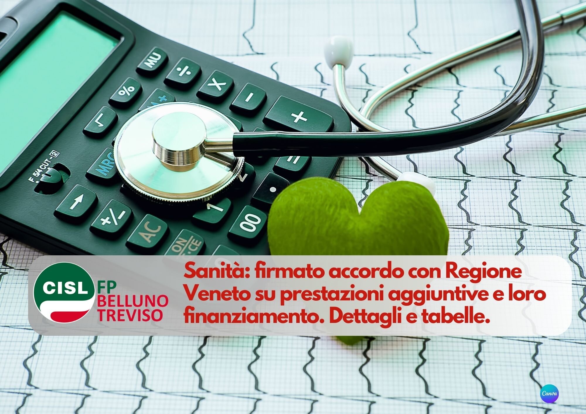 CISL FP Belluno Treviso. Sanità: firmato accordo Regione Veneto prestazioni aggiuntive e loro finanziamento
