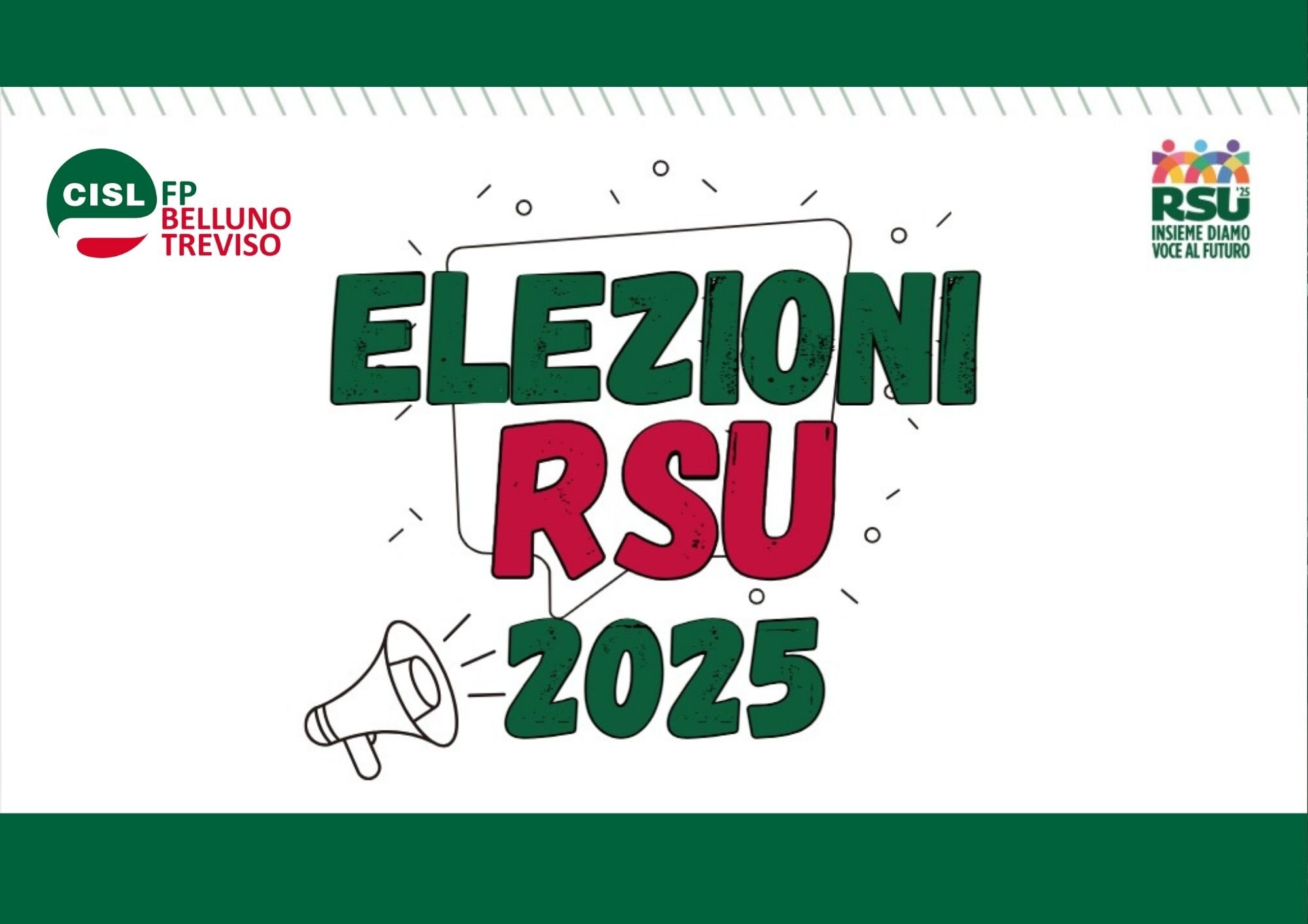 CISL FP Belluno Treviso. Elezioni rinnovo RSU 2025. Si vota il 14, 15 e 16 Aprile. Scegli la CISL FP