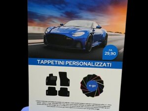 Cartello vetrina da banco