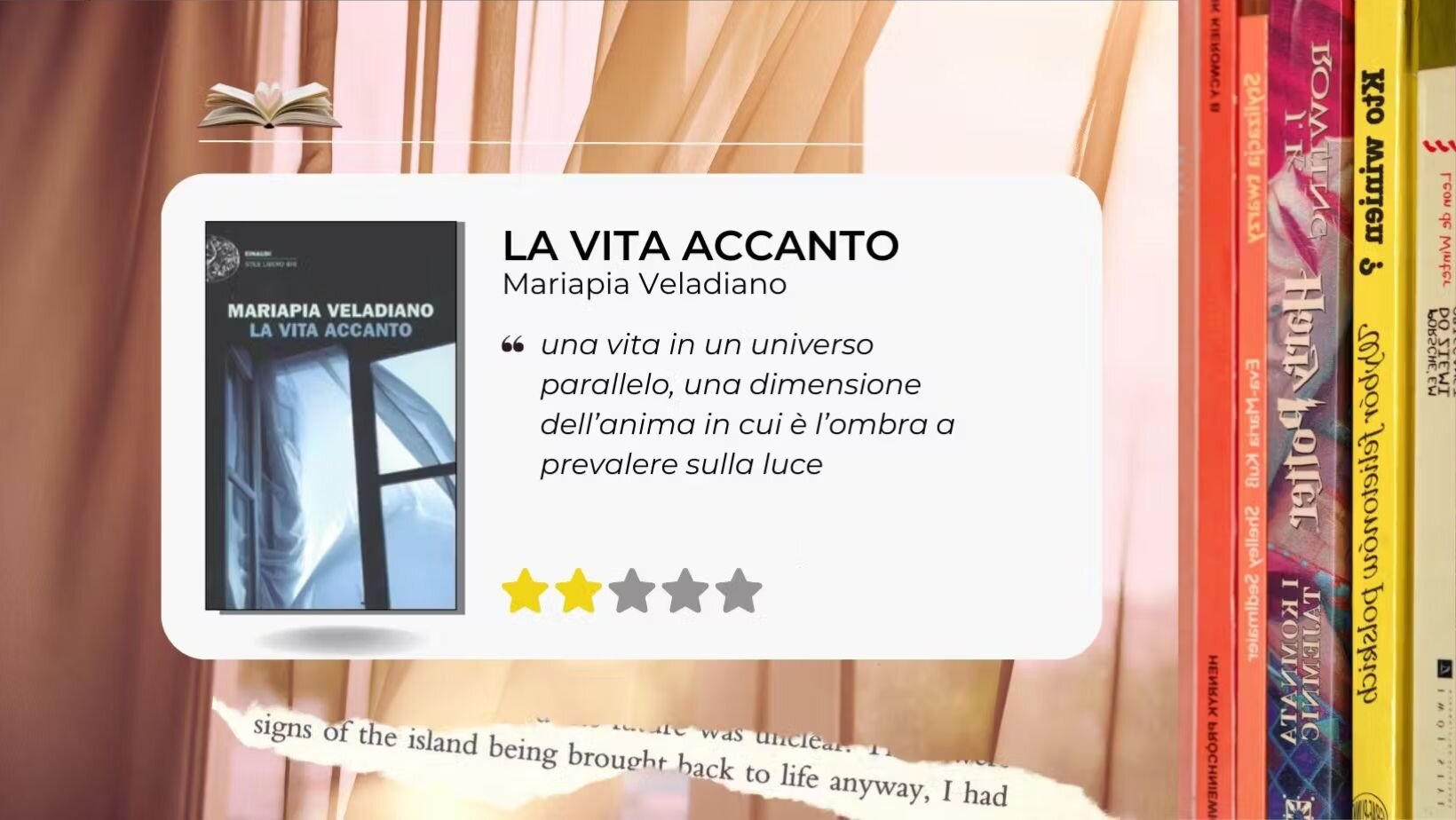 La vita accanto di Mariapia Veladiano. La società della forma e non della sostanza La vita accanto di Mariapia Veladiano. La società della forma e non della sostanza