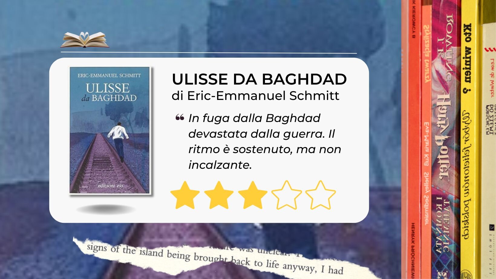 Ulisse da Baghdad di Eric-Emmanuel Schmitt. Si legge con piacere, ma senza stupore. Ulisse da Baghdad di Eric-Emmanuel Schmitt. Si legge con piacere, ma senza stupore.
