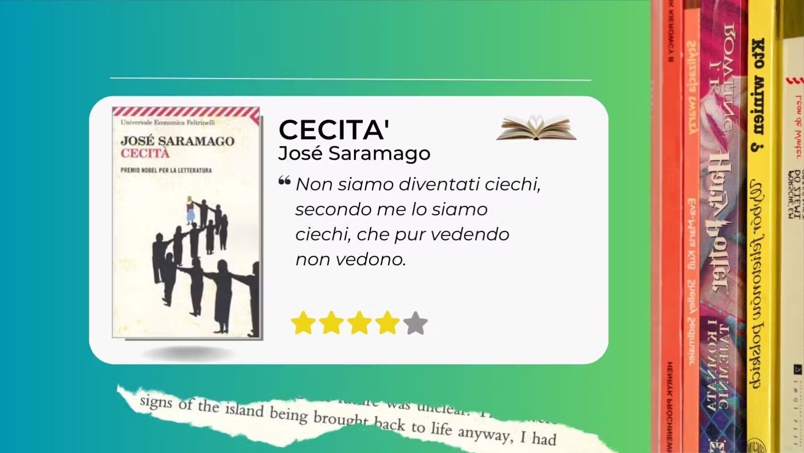 Cecità di José Saramago. Basterà ad abituarci a tenere gli occhi aperti e a smettere di far finta di non vedere? Cecità di José Saramago. Basterà ad abituarci a tenere gli occhi aperti e a smettere di far finta di non vedere?