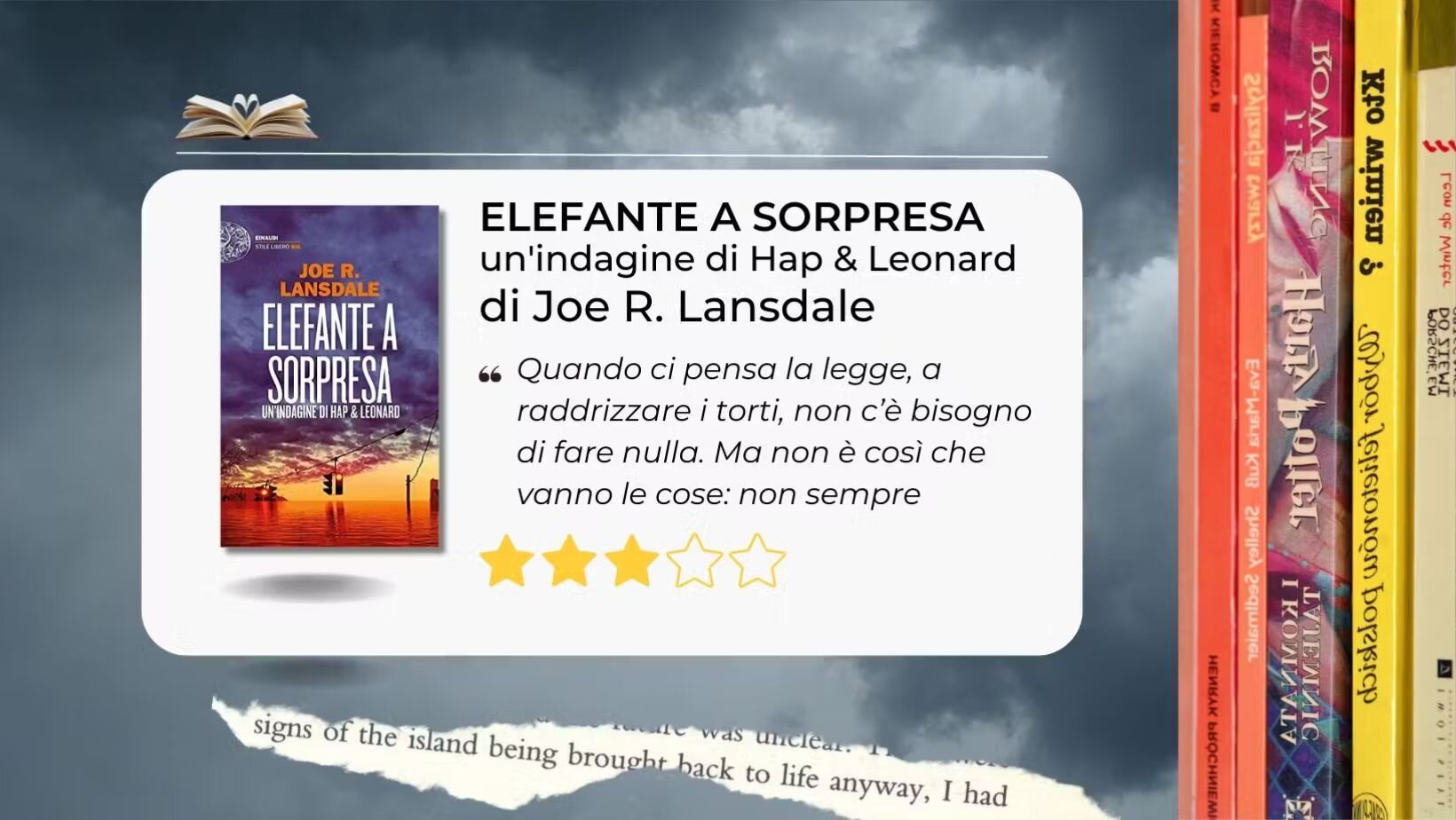 Elefante a sorpresa un’indagine di Hap & Leonard. Joe R. Lansdale gioca al gatto col topo Elefante a sorpresa un’indagine di Hap & Leonard. Joe R. Lansdale gioca al gatto col topo