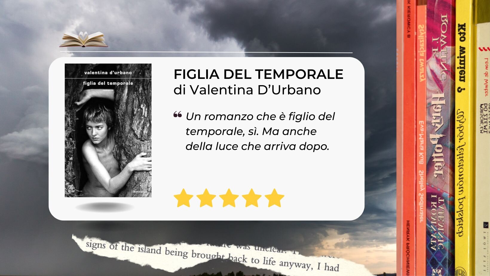 "Figlia del temporale" di Valentina D'Urbano non si limita a raccontare una storia: la incide "Figlia del temporale" di Valentina D'Urbano non si limita a raccontare una storia: la incide
