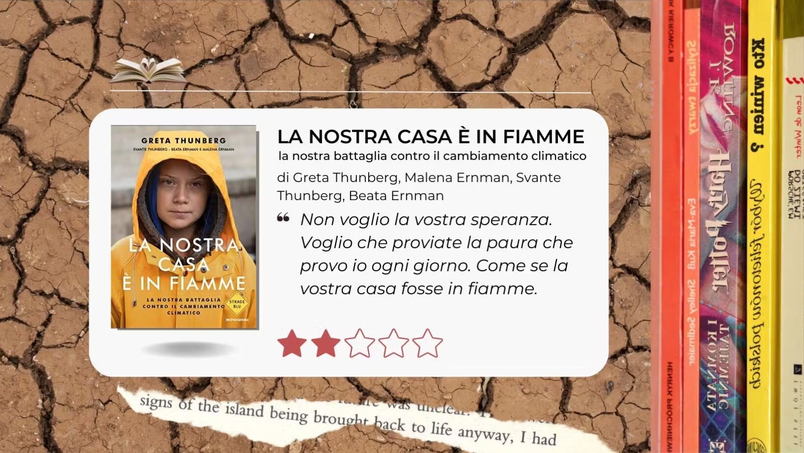La nostra casa è in fiamme: la nostra battaglia contro il cambiamento climatico. La nostra casa è in fiamme: la nostra battaglia contro il cambiamento climatico.