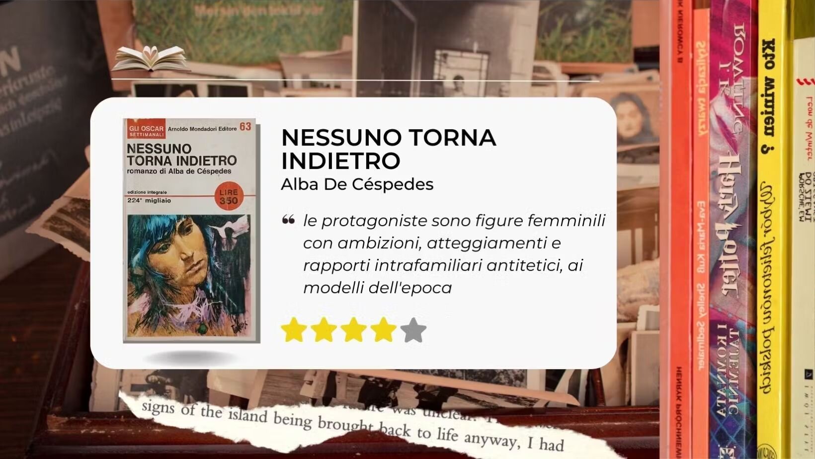 Nessuno torna indietro di Alba De Céspedes. E gli uomini non ci perdonano di aver studiato, di saperne quanto loro Nessuno torna indietro di Alba De Céspedes. E gli uomini non ci perdonano di aver studiato, di saperne quanto loro