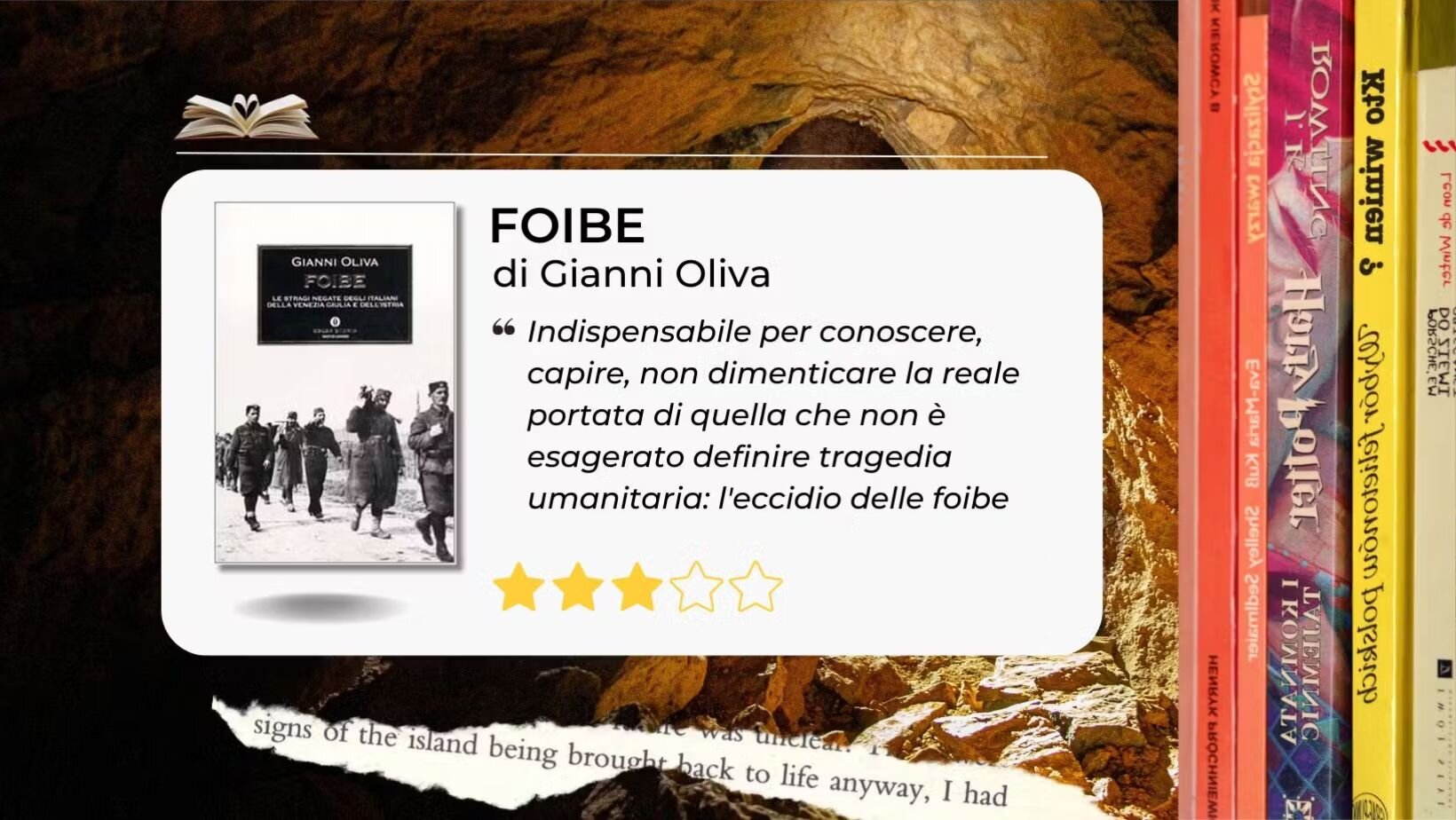 Per non dimenticare! "Foibe" di Gianni Oliva. Contro ogni tentativo di negazionismo dei fatti Per non dimenticare! "Foibe" di Gianni Oliva. Contro ogni tentativo di negazionismo dei fatti