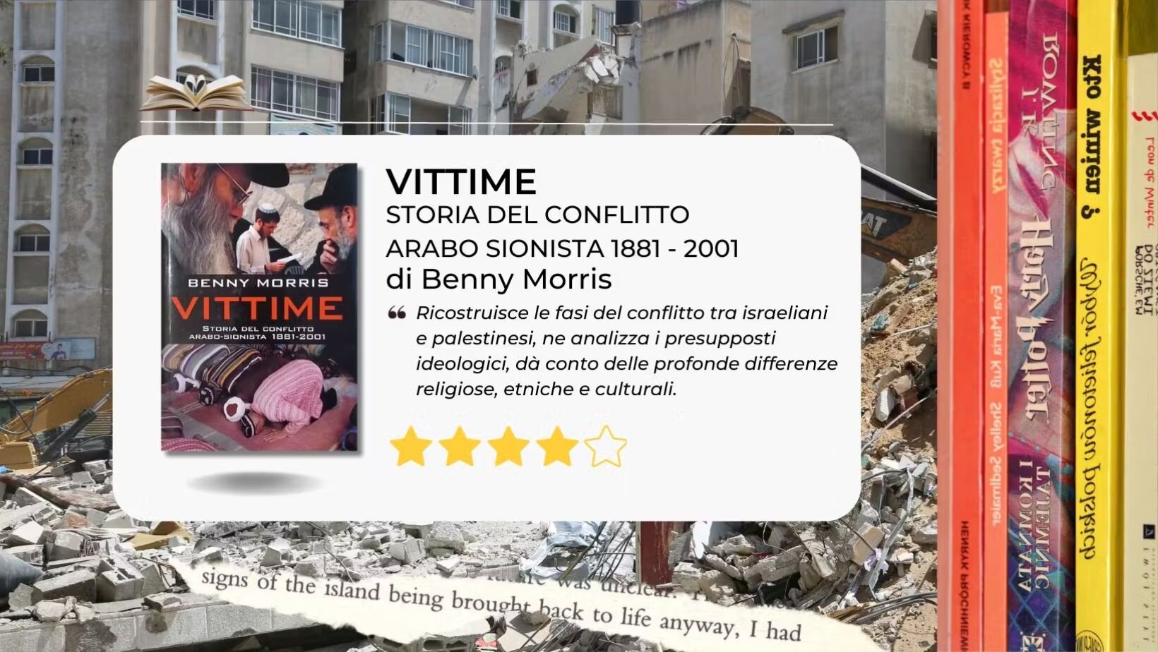 Vittime. Storia del conflitto arabo sionista 1881 - 2001 di Benny Morris, per conoscere dove tutto ha origine Vittime. Storia del conflitto arabo sionista 1881 - 2001 di Benny Morris, per conoscere dove tutto ha origine