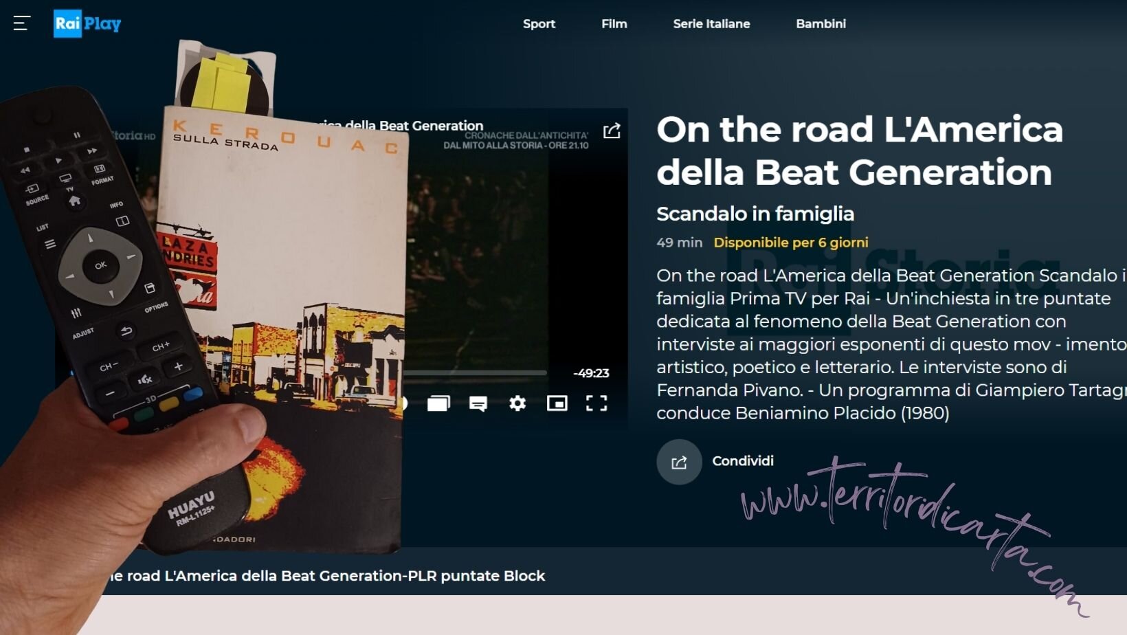 Letteratura in televisione: On the road. L'America della Beat Generation. Rewind di Rai Storia Letteratura in televisione: On the road. L'America della Beat Generation. Rewind di Rai Storia