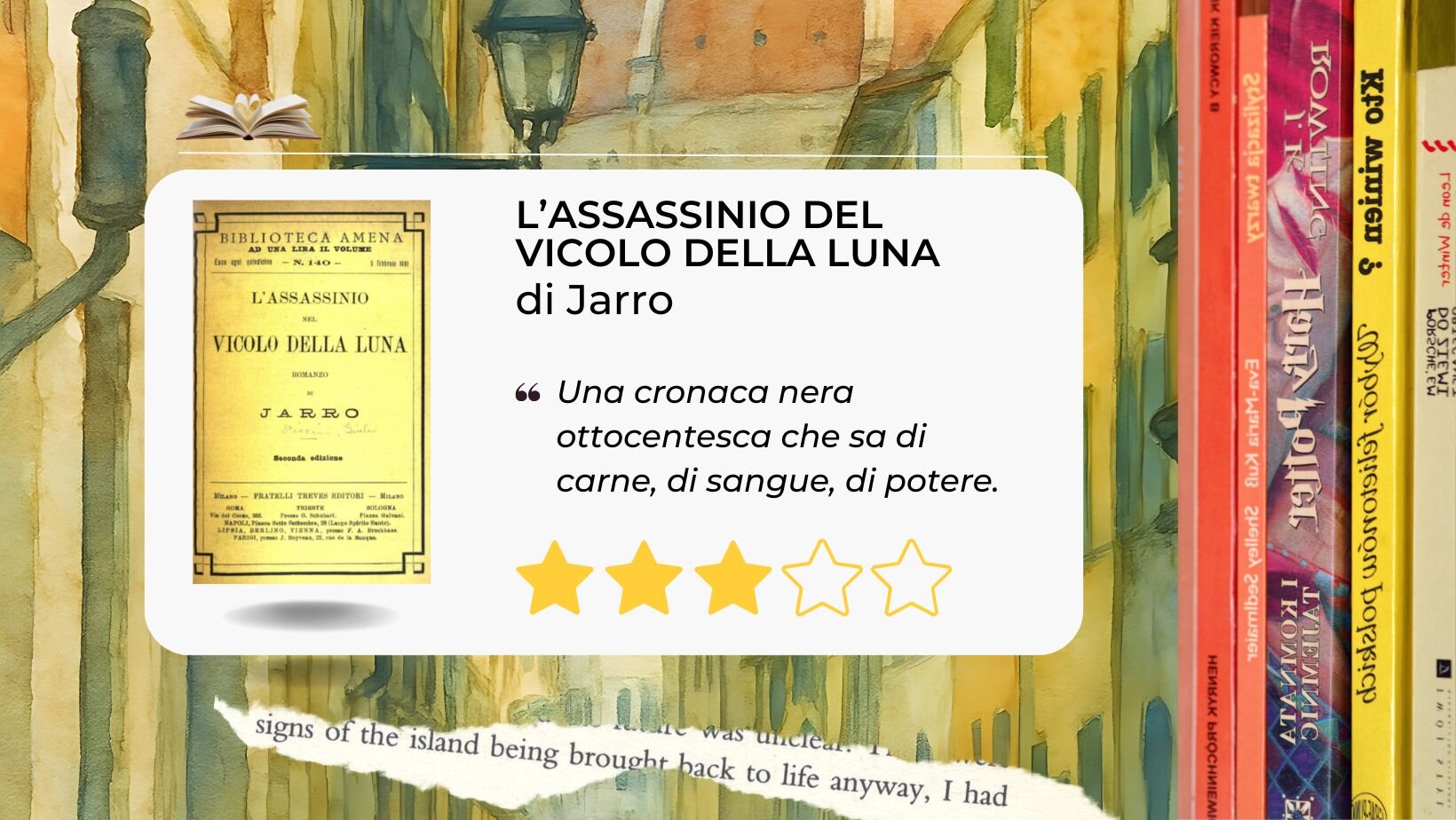 "L’assassinio nel Vicolo della Luna" di Jarro: cronaca nera che sa di carne, di sangue, di potere "L’assassinio nel Vicolo della Luna" di Jarro: cronaca nera che sa di carne, di sangue, di potere