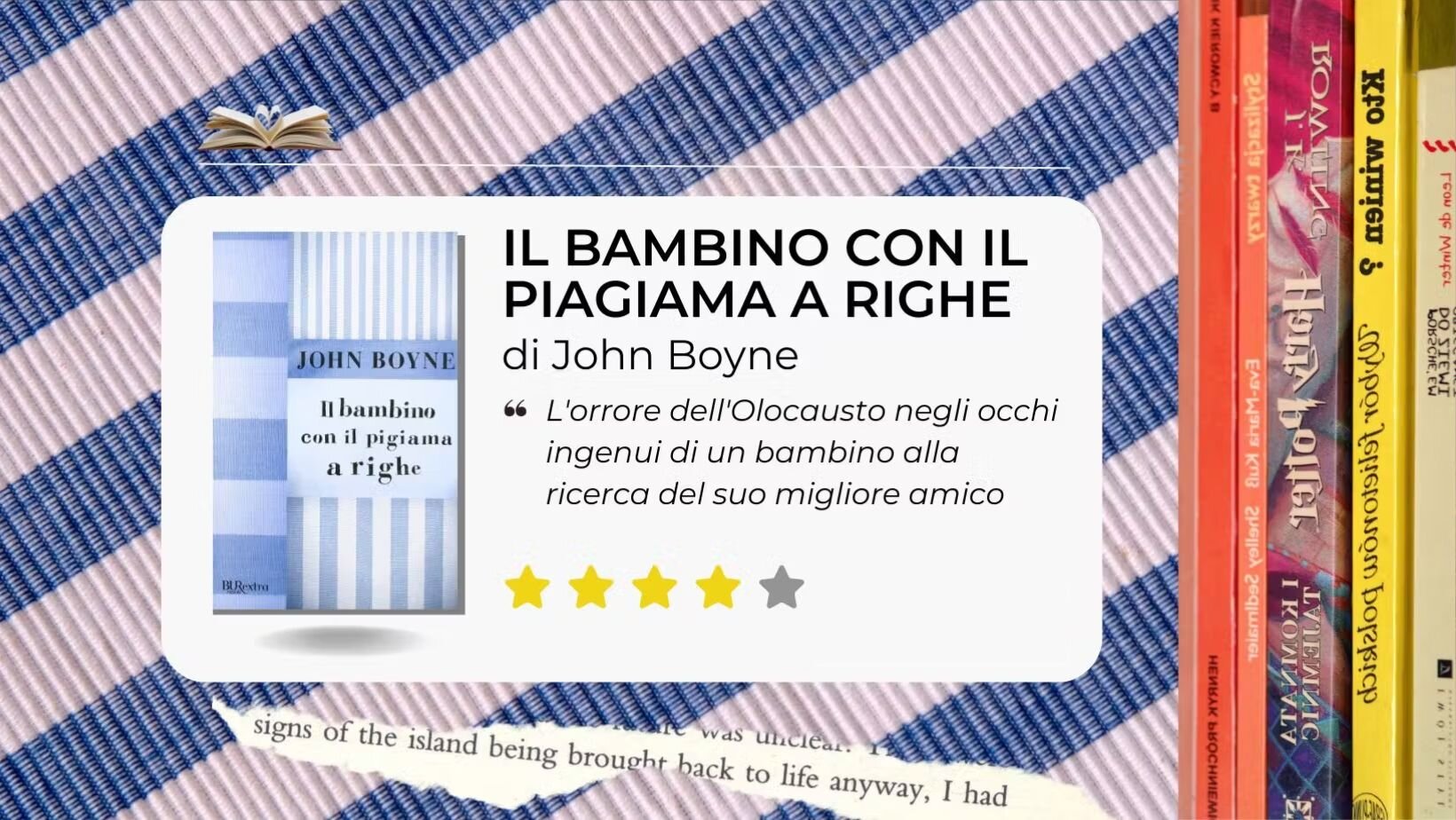 Il bambino con il pigiama a righe di John Boyne. L'orrore dell'Olocausto negli occhi di un bambino Il bambino con il pigiama a righe di John Boyne. L'orrore dell'Olocausto negli occhi di un bambino