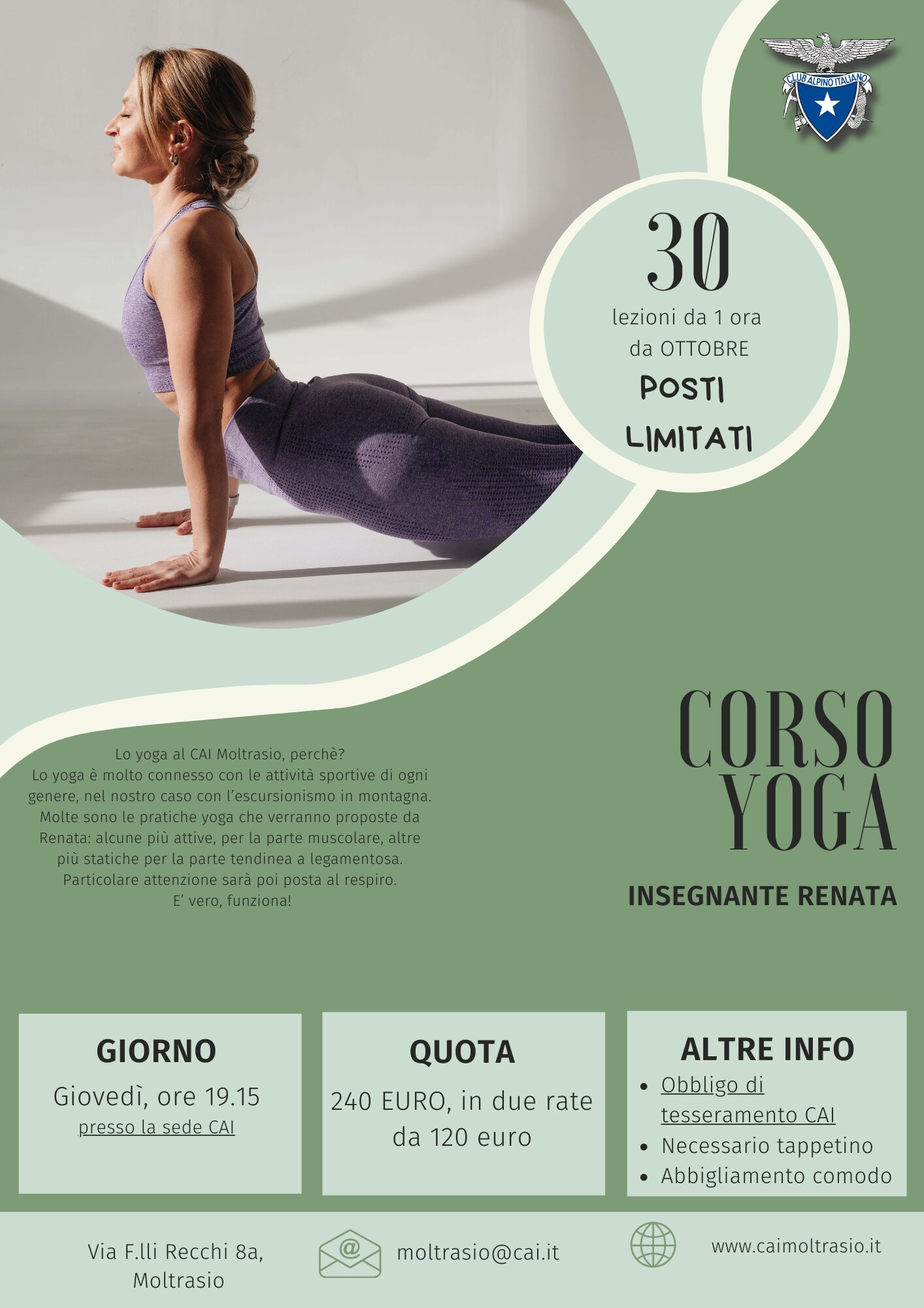 Corso di YOGA del CAI Moltrasio Corso di YOGA del CAI Moltrasio