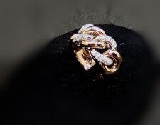 Anello in oro giallo e bianco 18Kt con brillanti
