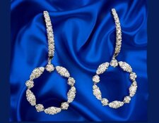 Orecchini in oro bianco 18 Kt con brillanti