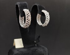 Orecchini in oro bianco 18 Kt con brillanti