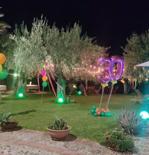 Vista giardino bordo piscina