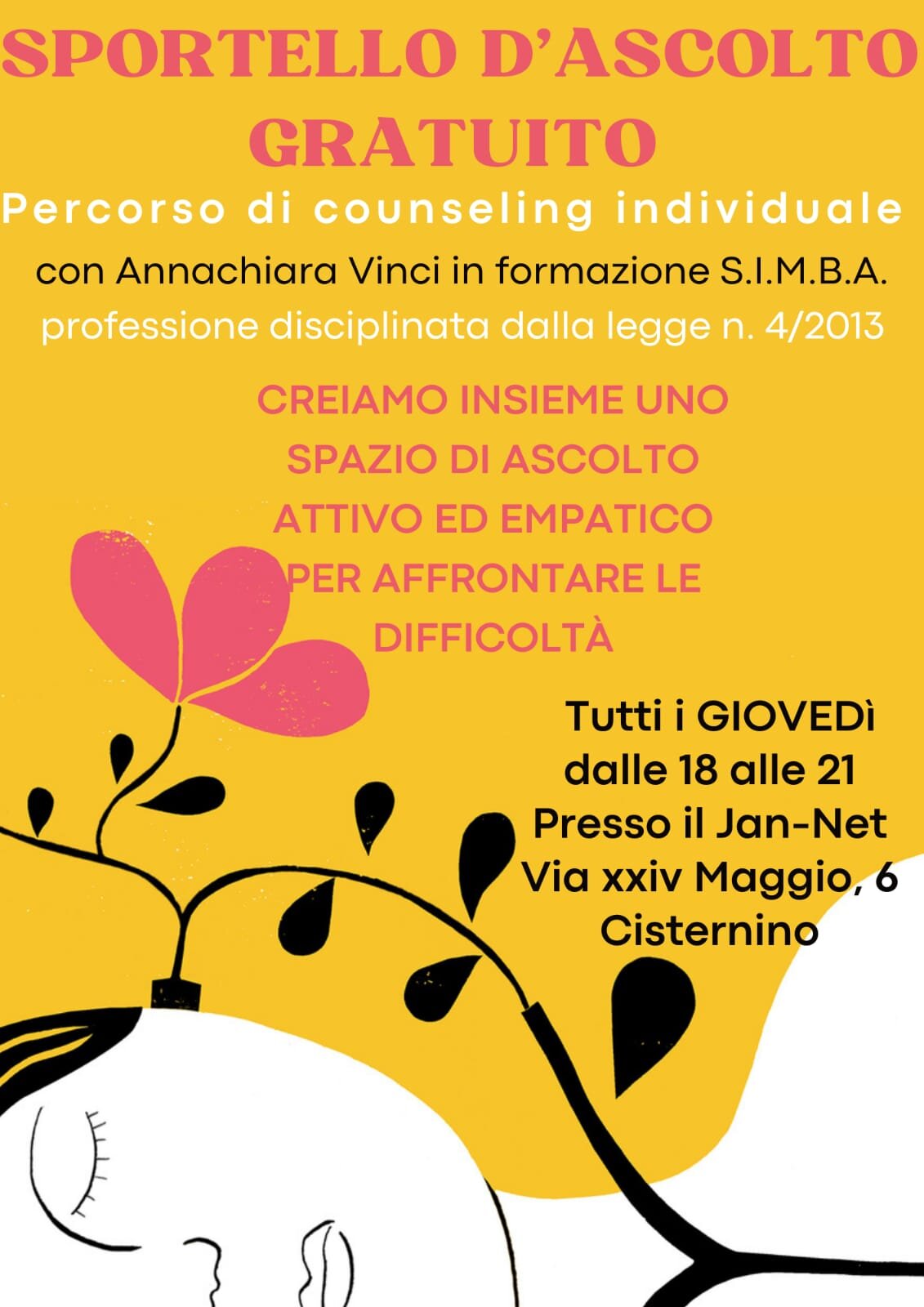 Creiamo insieme uno spazio di ascolto attivo ed empatico per affrontare le difficolt&agrave;