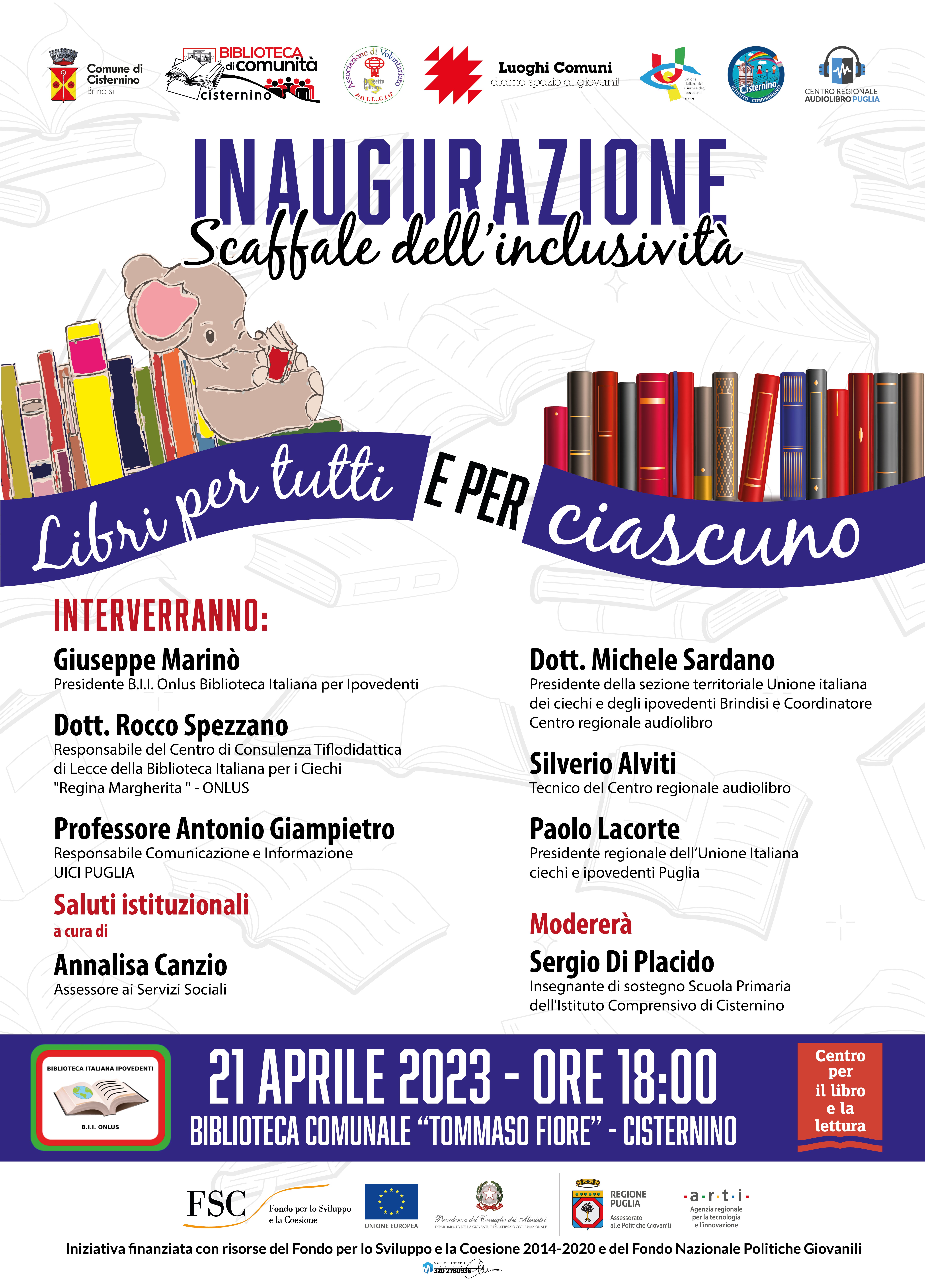 Inaugurazione scaffale dell'inclusivit&agrave;