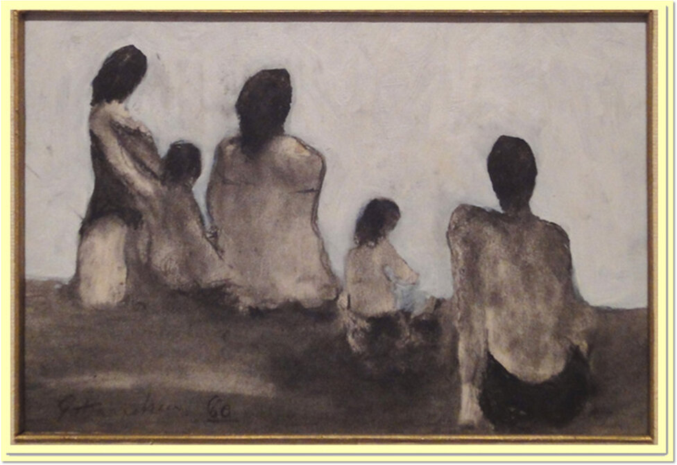 Family at the seaside - 1960