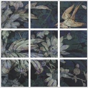 Quadro - Opera suddivisa in 9 pezzi quadrati “Felice e Amara, Effimera Fragile Bellezza...”