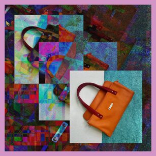 “Dalla pseudo-oggettività all'oggettivismo” ShopperBag artigianale in pelle pieno fiore31cm/38cm