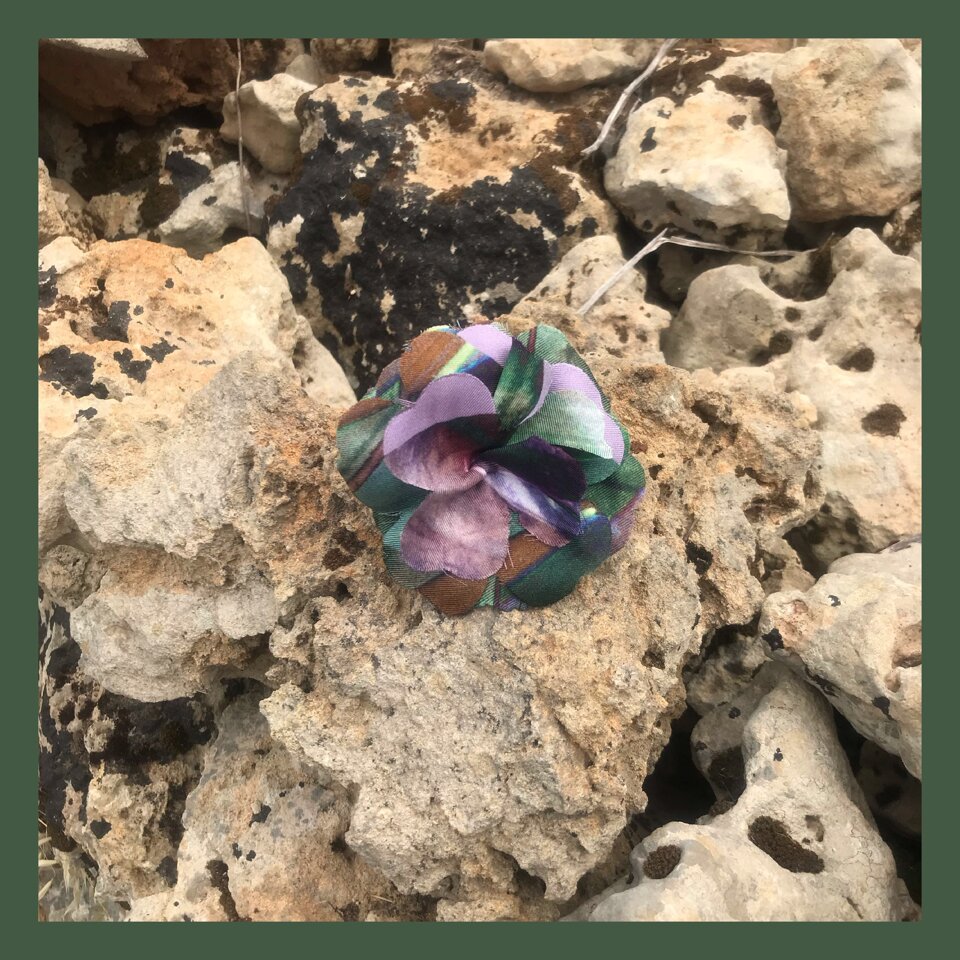 Spilla Fiori con Petali in PureSilk