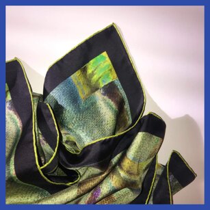 “...chiavi per aprire... e uscire... e scoprire” Foulard in Twill Seta