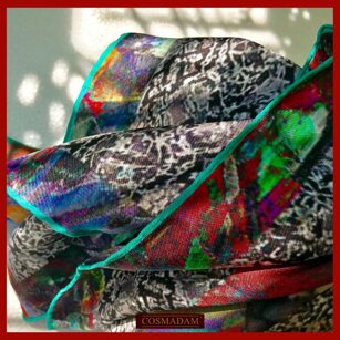 “... gipsy colors” Foulard d’arte in TwillSeta 90cm/90cm
