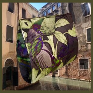“... a mezz’aria tra i canali di Venezia...” Pochette in Seta, artigianale, 20cm/17cm
