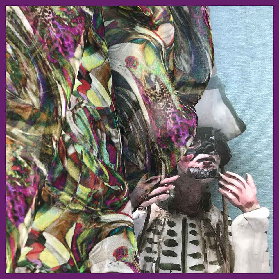 Stola in georgette 70cm/180cm