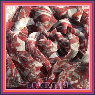 “... diglielo... diglielo con il cuore...” ❤️ Stola in georgette 70cm/180cm