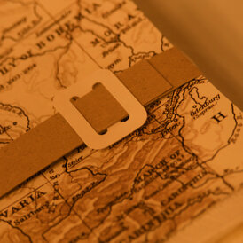 Particolare del menu Tema: ' Viaggi vintage'