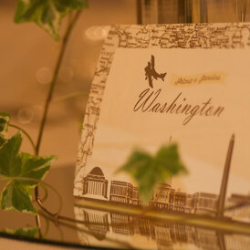 Segnatavolo Tema: ' Viaggi vintage'