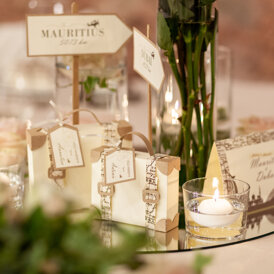 Decorazione tavolo Sposi Tema: ' Viaggi vintage'