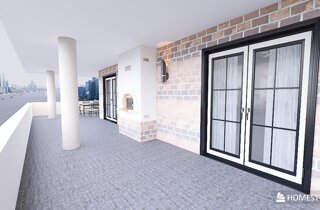 Render esterno realizzazione terrazzo privato Render esterno realizzazione terrazzo privato