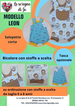 salopette baby corta personalizzata