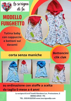 modello funghetto abbigliamento baby