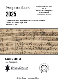 Concerto - Progetto Bach 2025 - patrocinio Conservatorio di Santa Cecilia